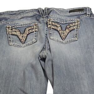 Vigoss The Chelsea Bootcut Bling Pocket‎ Jeans Plus Size 22